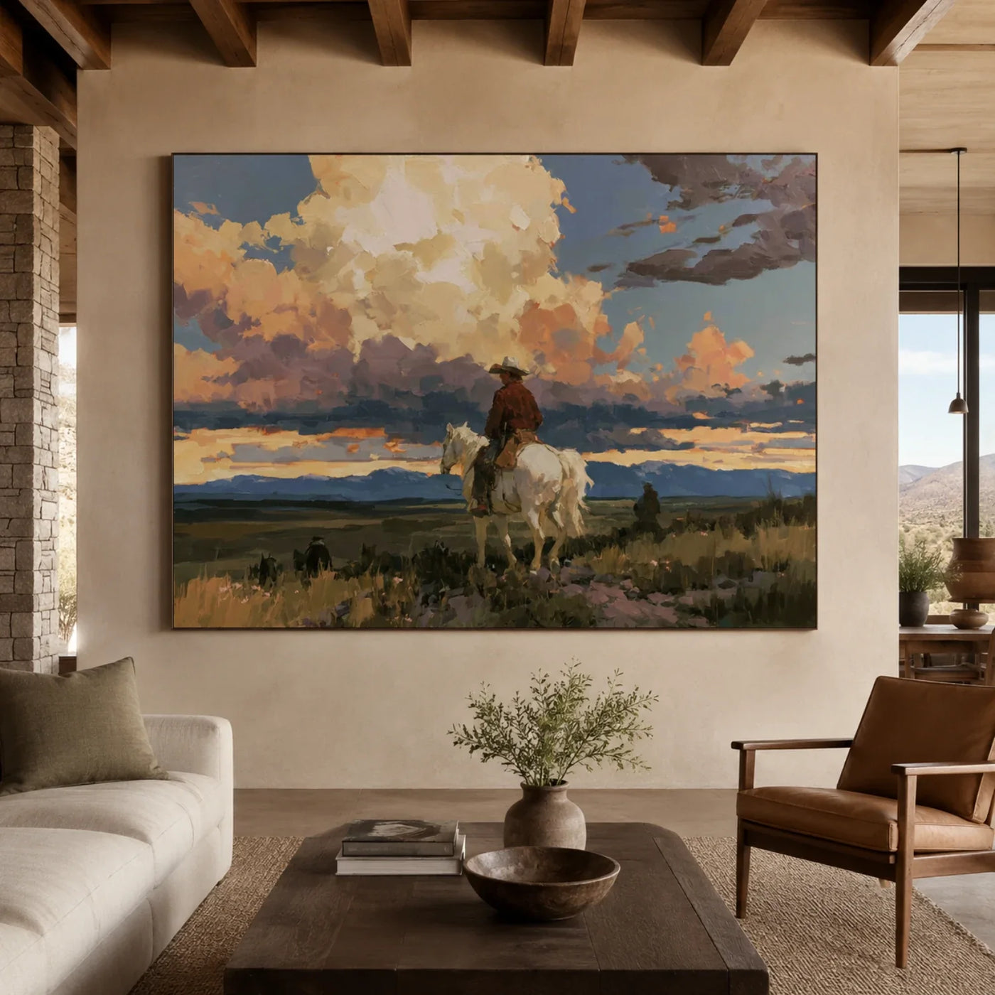 Vintage Americana Art | Frontier Golden Hour