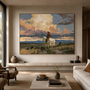Vintage Americana Art | Frontier Golden Hour