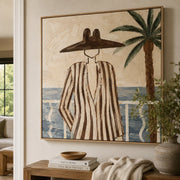 Vintage Americana Art | Coastal Hat Silhouette