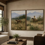 Vintage Americana Art | Side By Side Prairie Trek