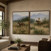 Vintage Americana Art | Side By Side Prairie Trek