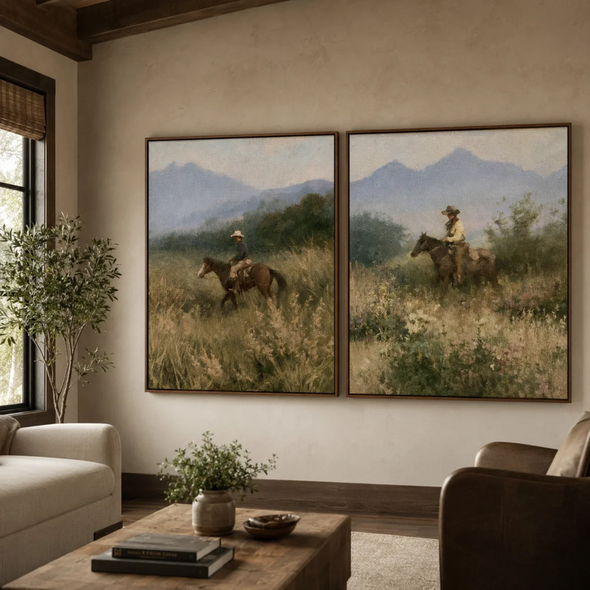 Vintage Americana Art | Side By Side Prairie Trek