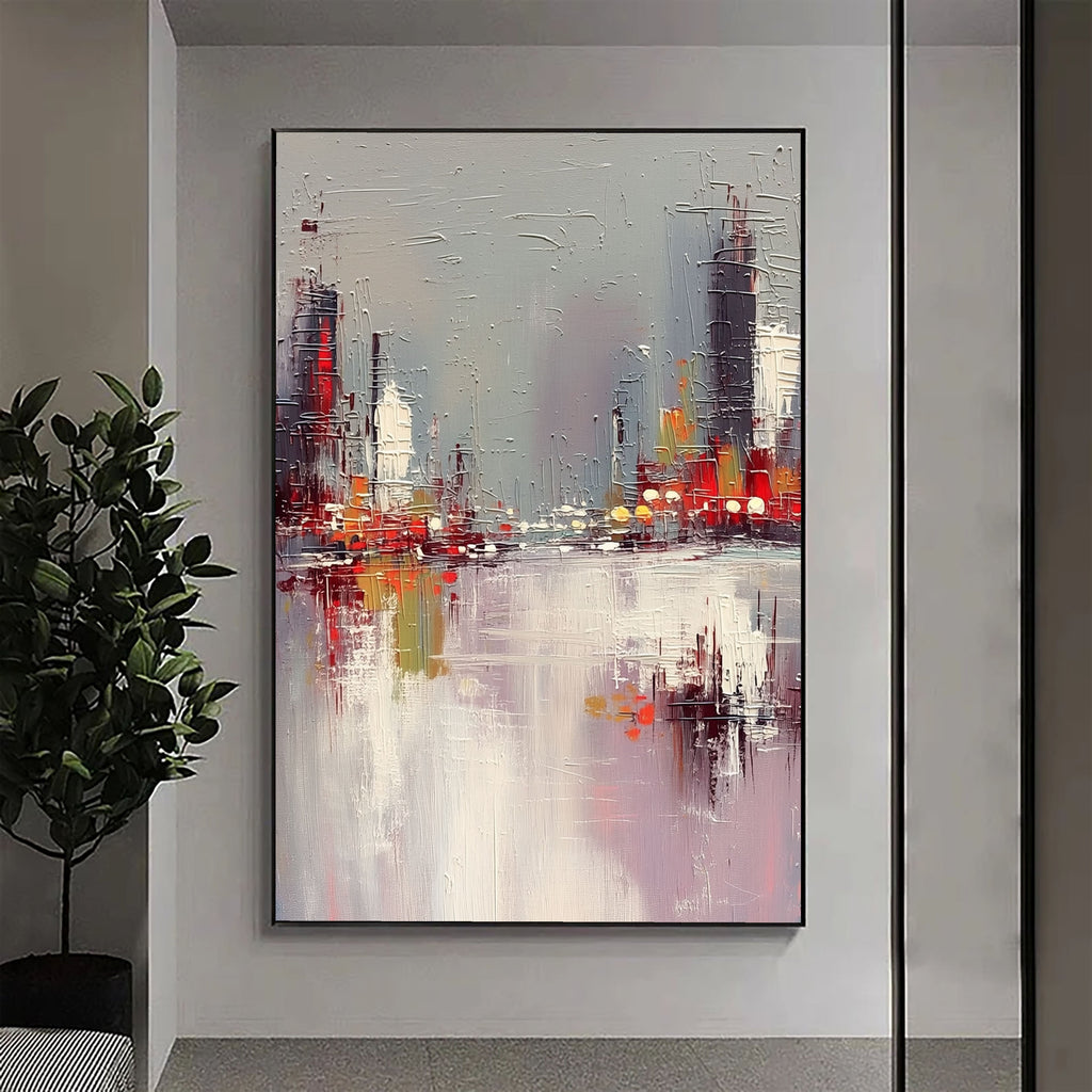 3D-Textured Art | Urban Harbor Reflections