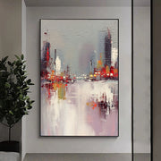 3D-Textured Art | Urban Harbor Reflections