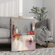 3D-Textured Art | Urban Harbor Reflections