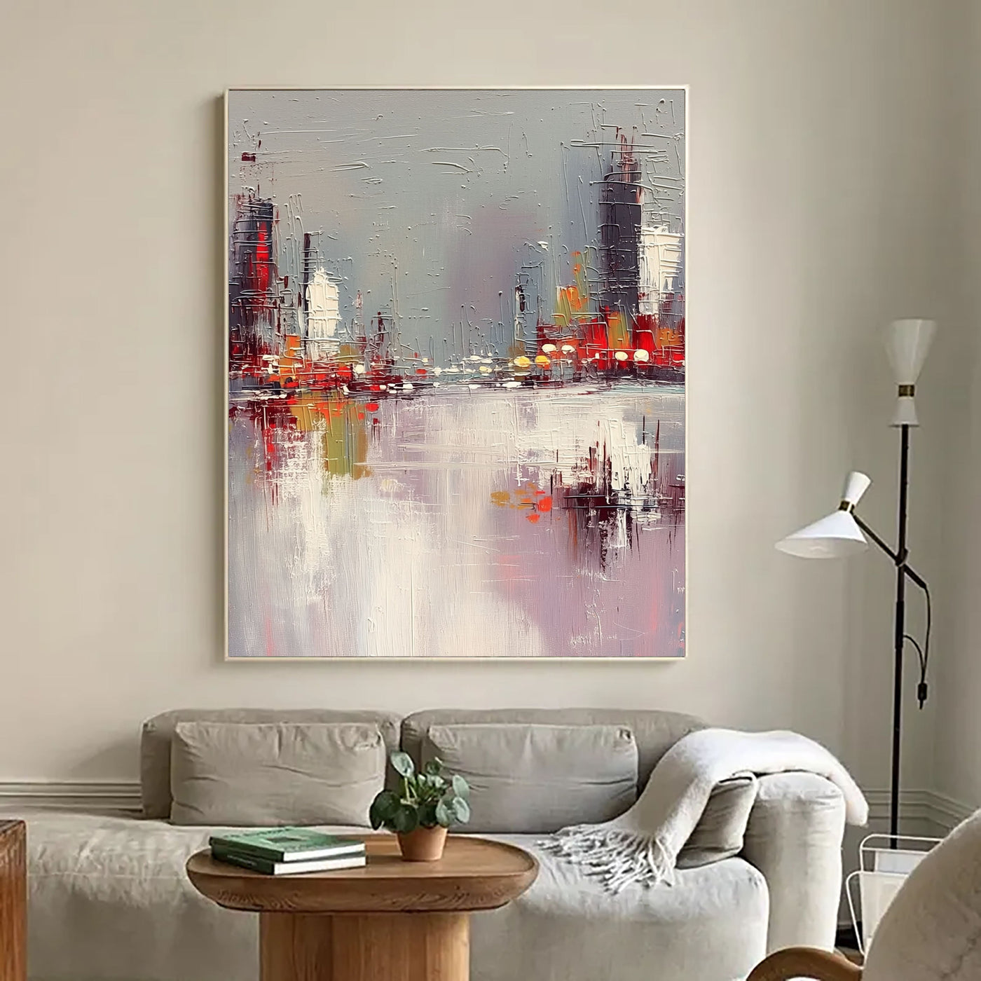 3D-Textured Art | Urban Harbor Reflections