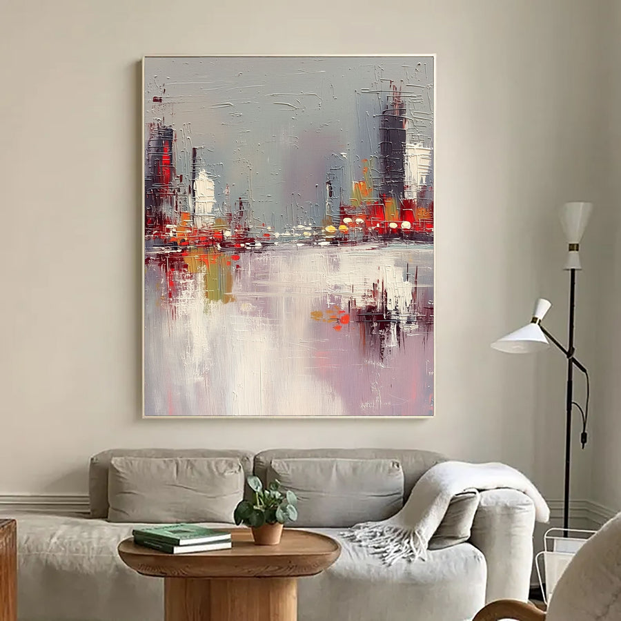 3D-Textured Art | Urban Harbor Reflections