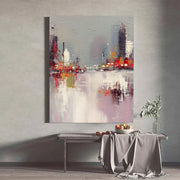 3D-Textured Art | Urban Harbor Reflections