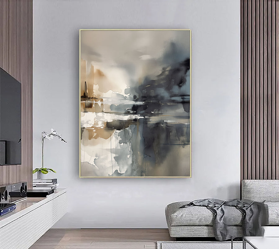 Abstract Art | Misty City Reflections