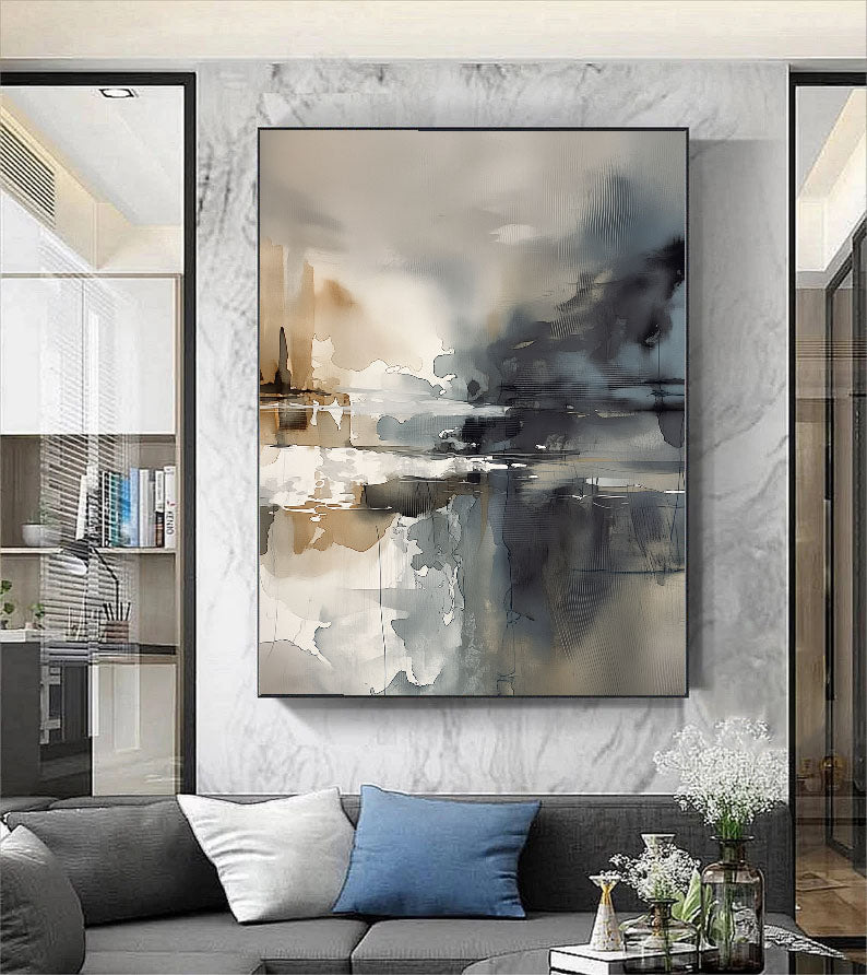 Abstract Art | Misty City Reflections