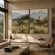 Vintage Americana Art | Side By Side Prairie Trek