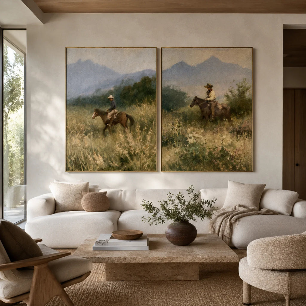 Vintage Americana Art | Side By Side Prairie Trek