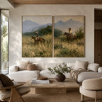 Vintage Americana Art | Side By Side Prairie Trek