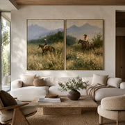 Vintage Americana Art | Side By Side Prairie Trek