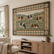 Vintage Americana Art |  Pasture Cow Quintet
