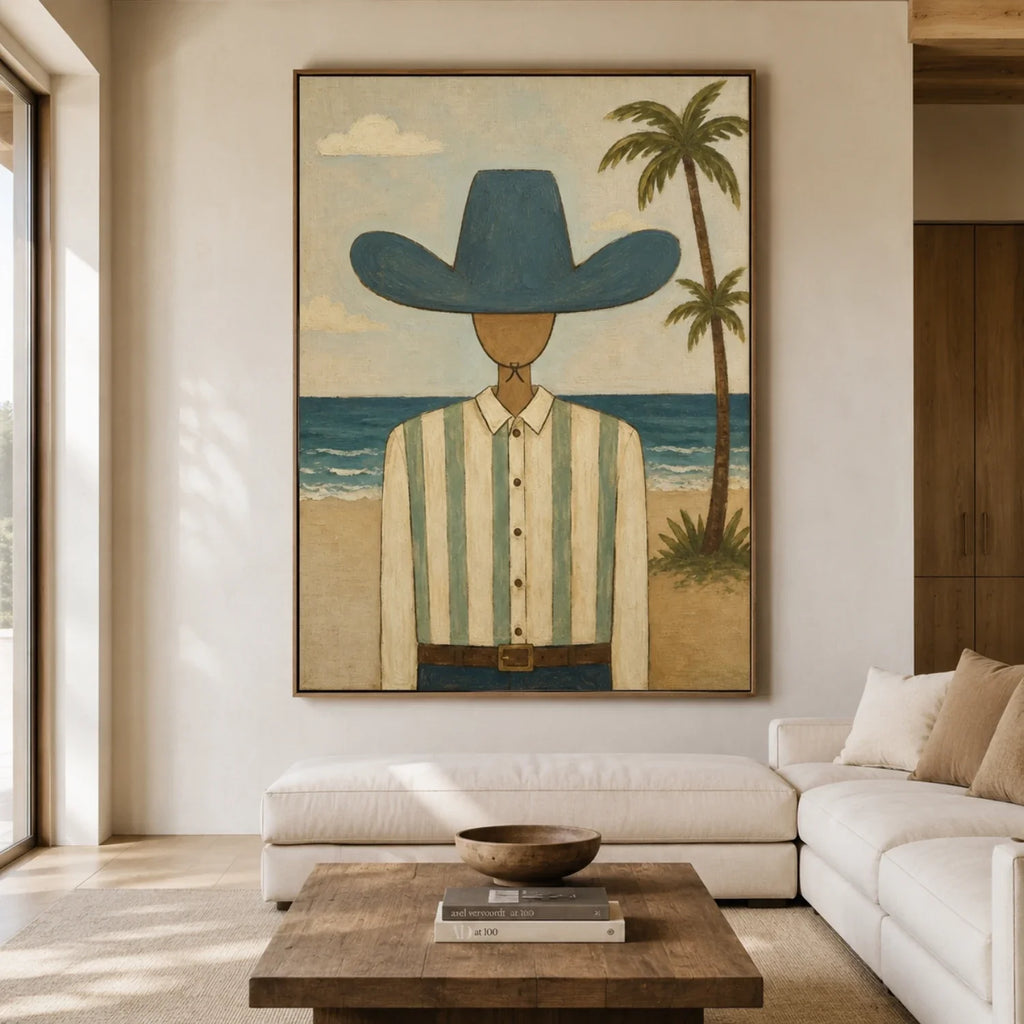 Vintage Americana Art | Coastal Cowboy Reverie