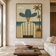 Vintage Americana Art | Coastal Cowboy Reverie