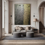 Contemporary Luxe Art | Metallic Textured Divide