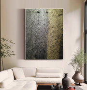 Contemporary Luxe Art | Metallic Textured Divide