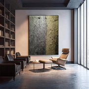 Contemporary Luxe Art | Metallic Textured Divide