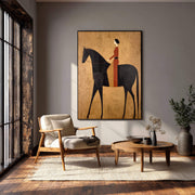 Vintage Americana Art | Crimson Elegance