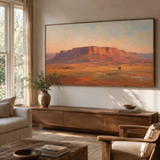 Vintage Americana Art | The Last Rider Beneath the Mesa