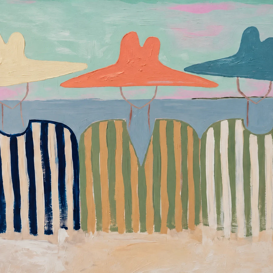 Vintage Americana Art | Where the Tide Remembers Us