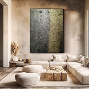 Contemporary Luxe Art | Metallic Textured Divide