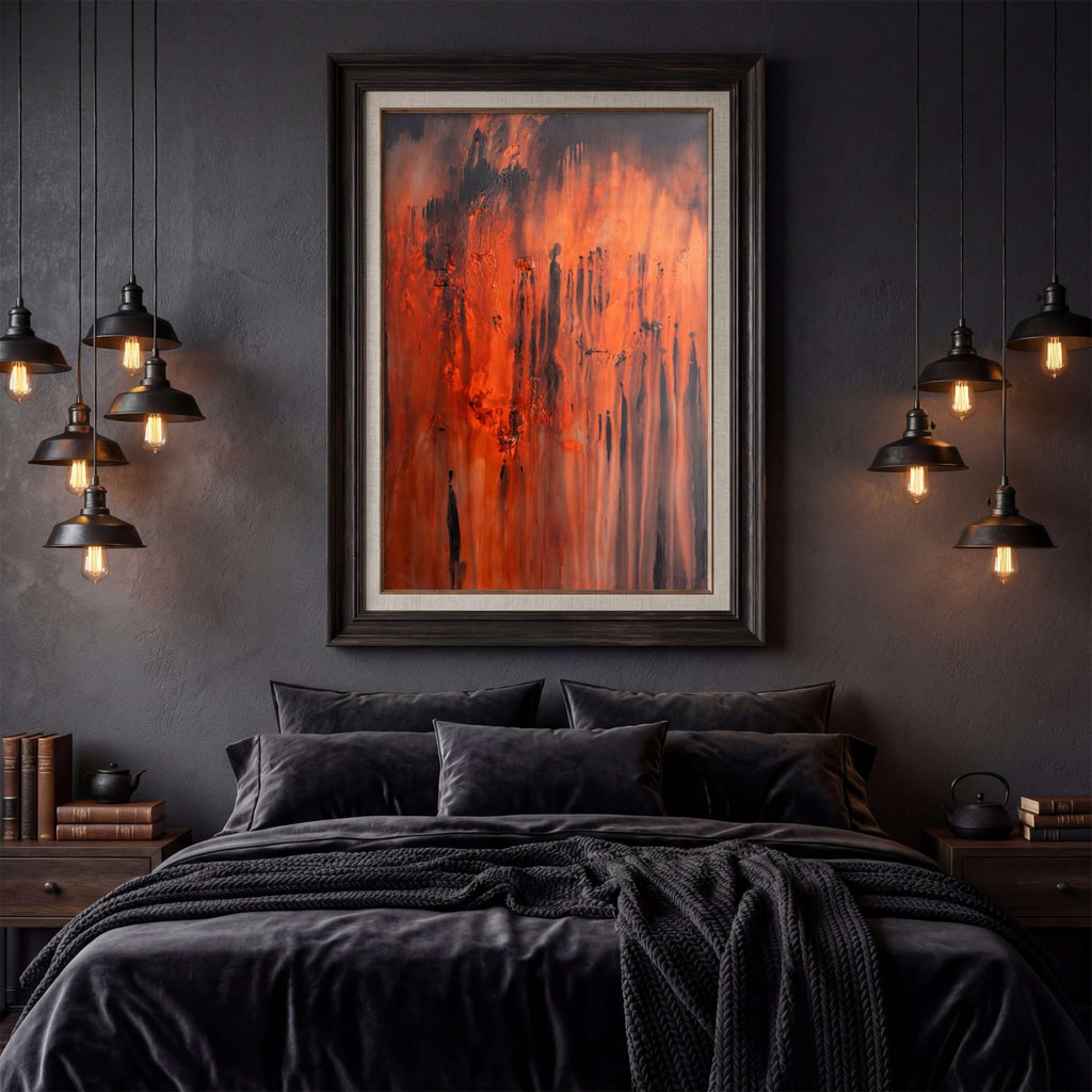 Abstract Art | Fiery Drip Dynamics