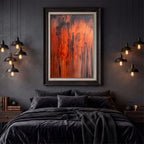 Abstract Art | Fiery Drip Dynamics