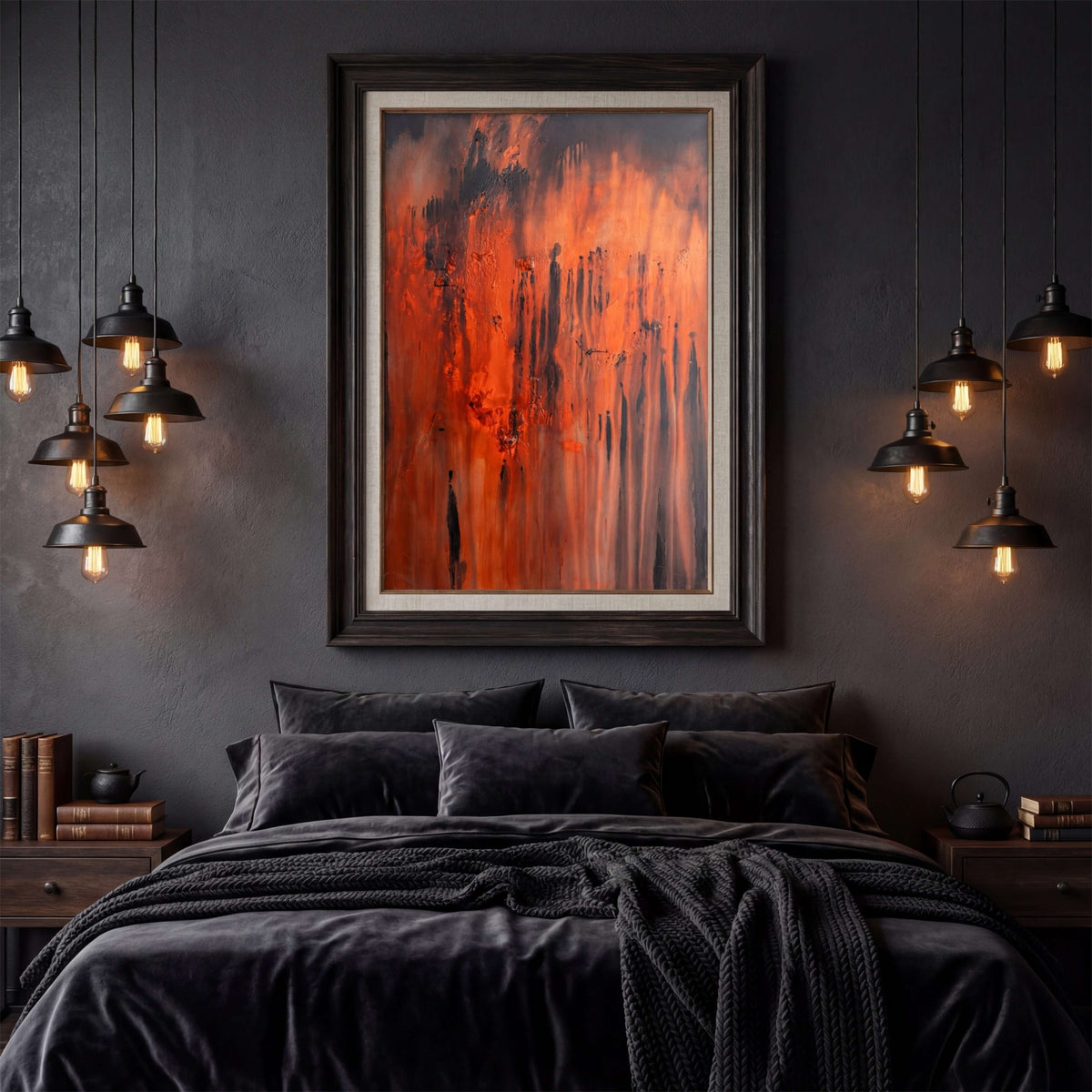 Abstract Art | Fiery Drip Dynamics