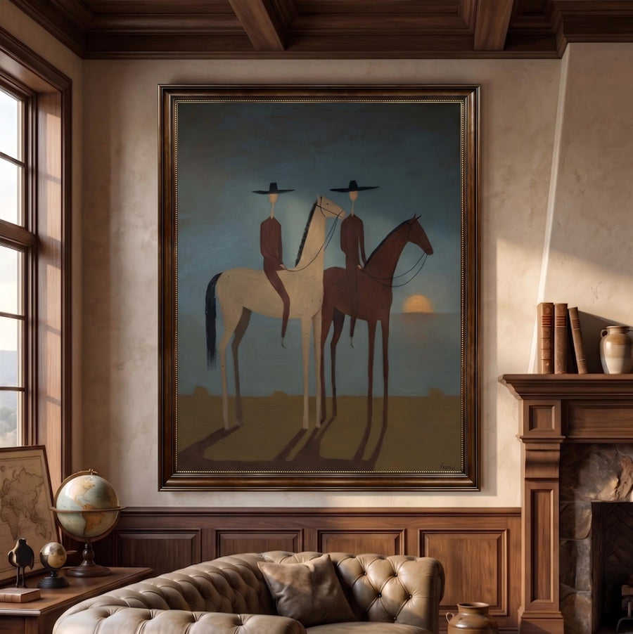Vintage Americana Art | SunSet Riders