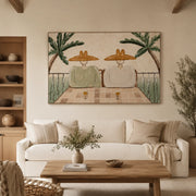 Vintage Americana Art | Ocean Balcony Toast