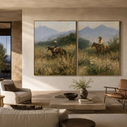 Vintage Americana Art | Side By Side Prairie Trek