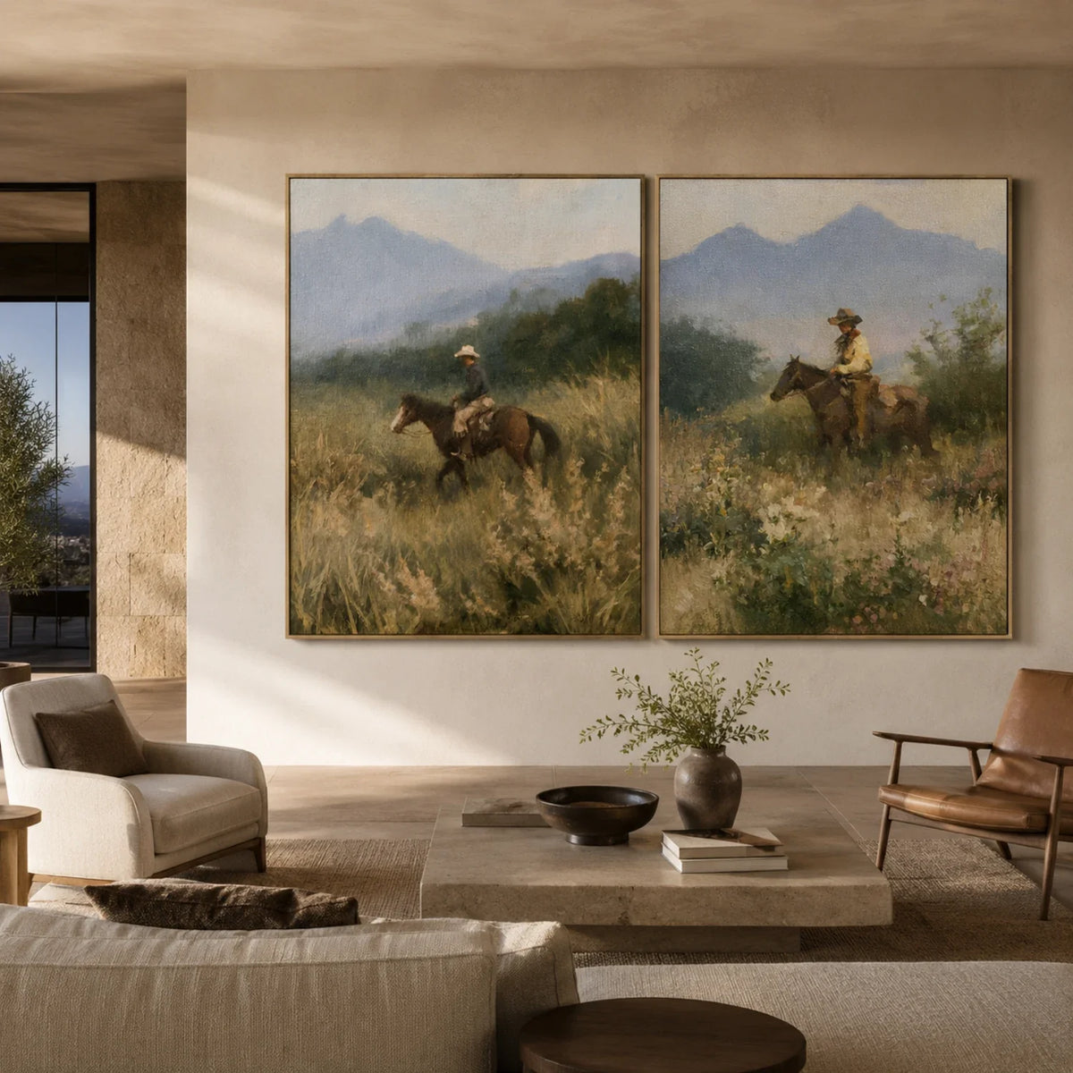 Vintage Americana Art | Side By Side Prairie Trek