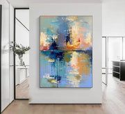 Impressionist Art | Harbor Light Reflections