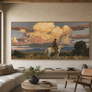 Vintage Americana Art | Cloudland Horseman