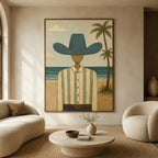 Vintage Americana Art | Coastal Cowboy Reverie