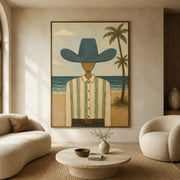 Vintage Americana Art | Coastal Cowboy Reverie