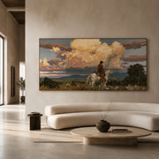 Vintage Americana Art | Cloudland Horseman