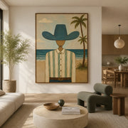 Vintage Americana Art | Coastal Cowboy Reverie