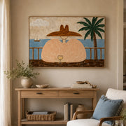 Vintage Americana Art | Seaside Wine Moment