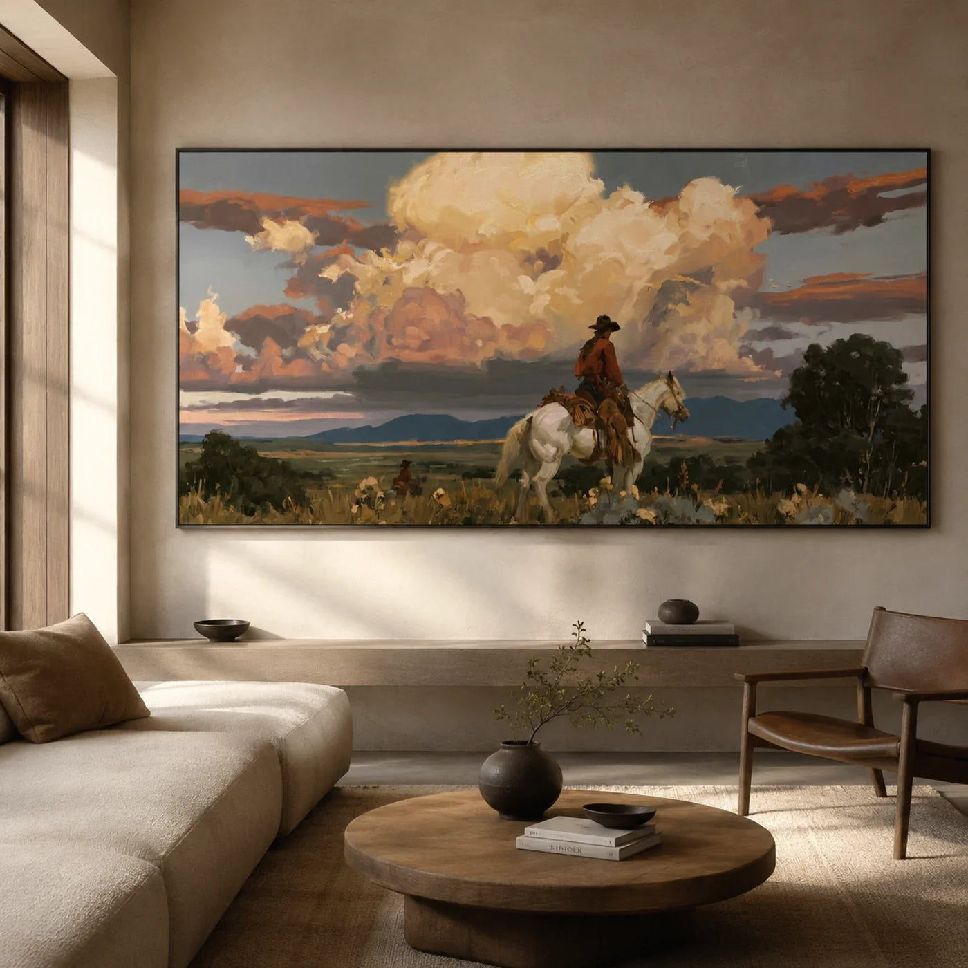 Vintage Americana Art | Cloudland Horseman