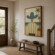 Vintage Americana Art | Coastal Cowboy Reverie