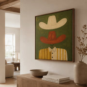 Vintage Americana Art | Dual Cowboy Hats