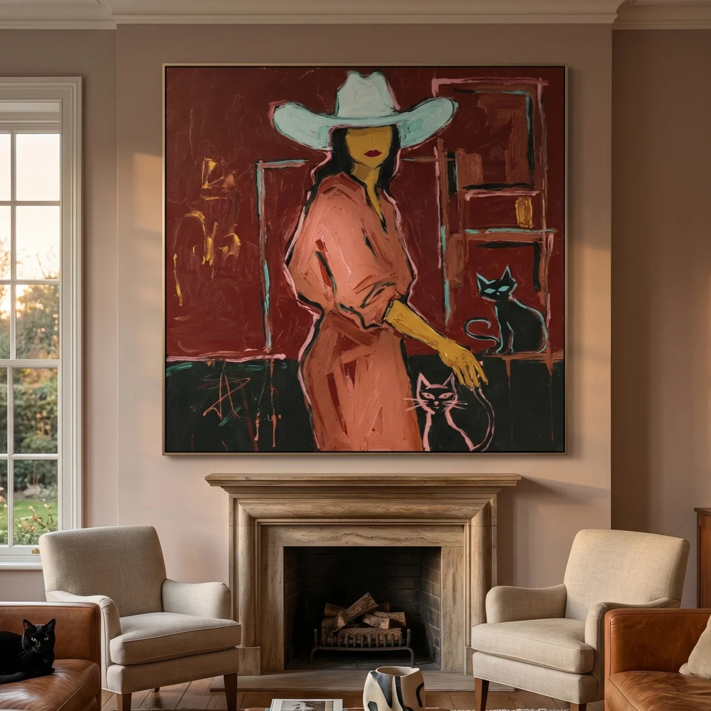 POP Art | Cowgirl & Cats