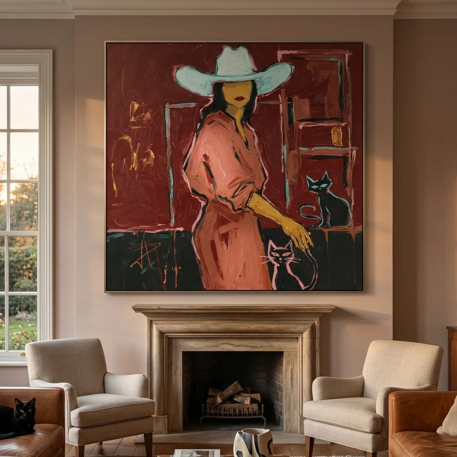POP Art | Cowgirl & Cats