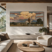 Vintage Americana Art | Cloudland Horseman