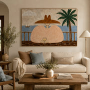 Vintage Americana Art | Seaside Wine Moment