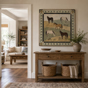 Vintage Americana Art | Prairie Five Horses